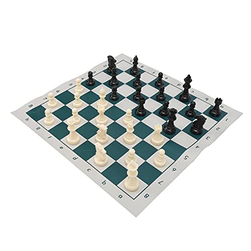 Internationales Standard -Schach -Set Großes Kunststoffschach -Set mit Kompakten Form und Teilen, Verbesserung des Logischen Denkens, Personalisiertes Design und Bequemes von Acouto