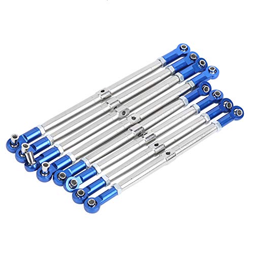 Metall Einstellbare Krawatte Link Rod RC Auto Zubehör für 1/10 E-REVO2.0 5319X 5338R Blau Silber 8 STÜCKE von Acouto