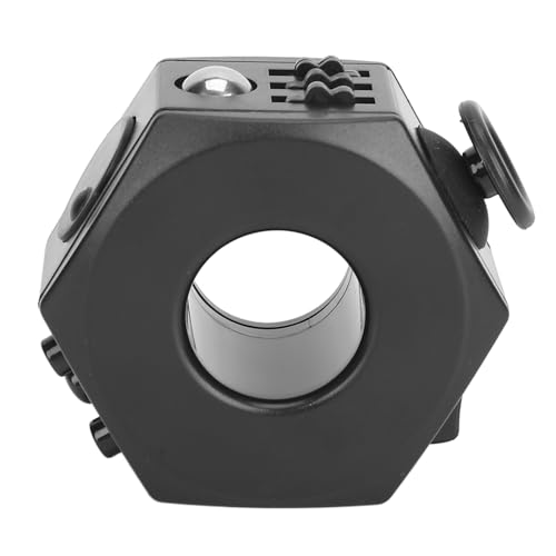 Zappelspielzeug, 360-Grad-Kmob-Fingerknopf-Roller, Fingerspitzen-Stressreduzierungsring-Spielzeug, Rotierendes Dekompressionsring-Spielzeug (Black) von Acouto