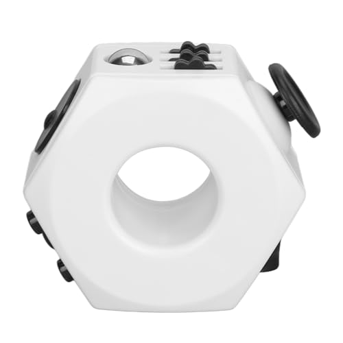 Zappelspielzeug, 360-Grad-Kmob-Fingerknopf-Roller, Fingerspitzen-Stressreduzierungsring-Spielzeug, Rotierendes Dekompressionsring-Spielzeug (White) von Acouto