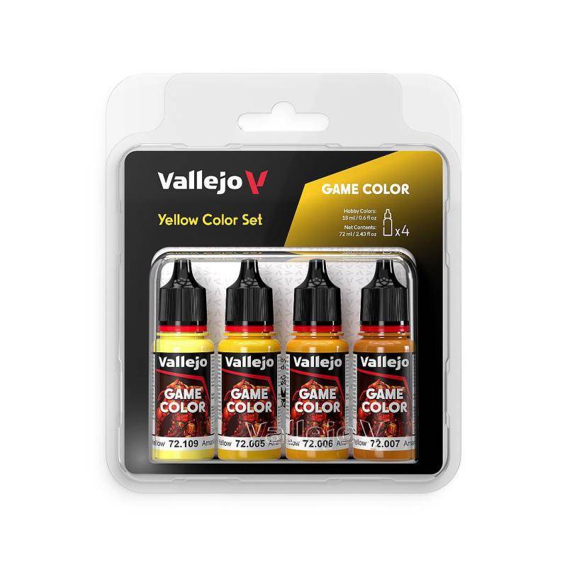 Farb-Set Gelb (4 x 18 ml) von Acrylicos Vallejo