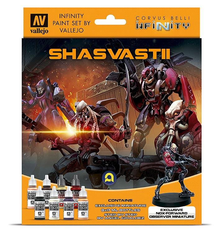 Infinity Shasvastii, Farb-Set mit Figur von Acrylicos Vallejo