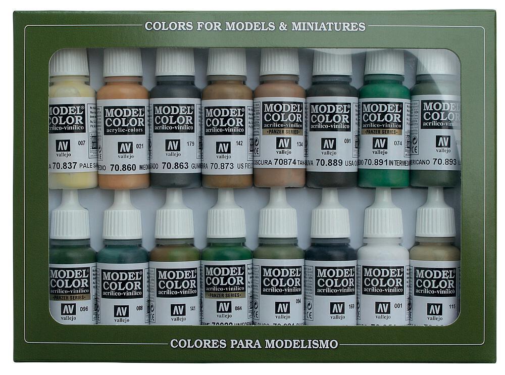 Model Color Set 09: WWII Allied Colours (16) von Acrylicos Vallejo