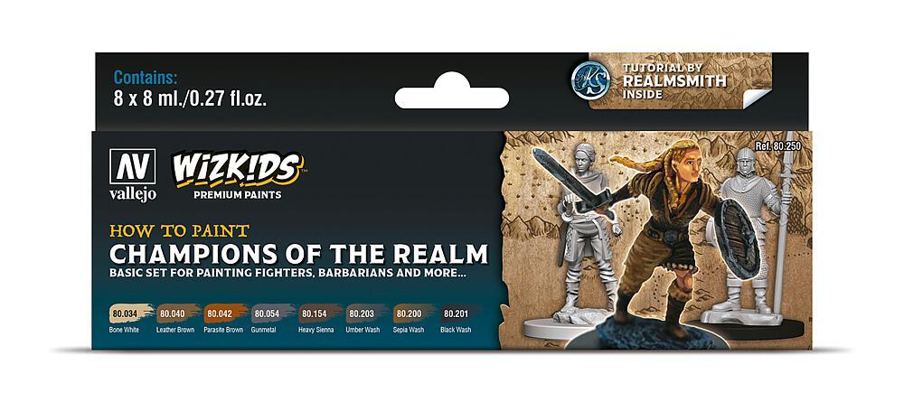 WizKids Champions of the Realm - Farb-Set 8 x 8 ml von Acrylicos Vallejo