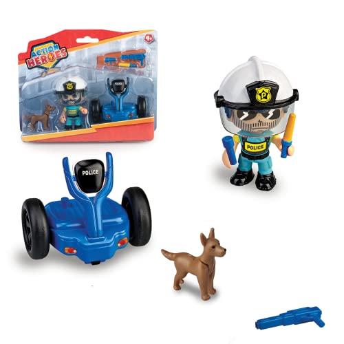 Action Heroes Polizei-Segway, Fahrzeug- und Figurenset, tolles Geschenk für Kinder ab 4 Jahren von Action Heroes