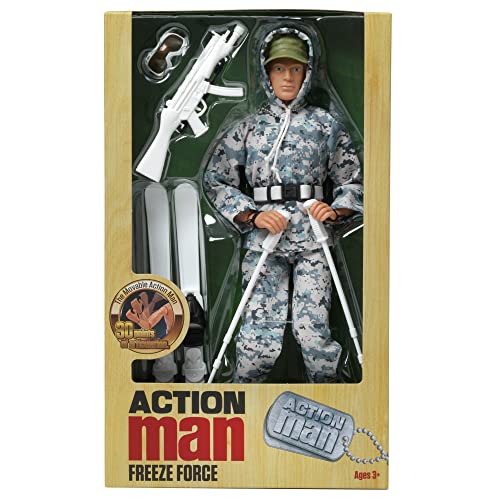 Action Man MAN von Peterkin | Freeze Force | 30,5 cm große Actionfigur mit 30 Gelenkpunkten und Zubehör | Special Edition der 4. Generation | Actionfiguren | ab 3 Jahren von Action Man