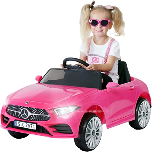 Actionbikes Motors Kinder Elektroauto Mercedes Benz CLS 350 - Lizenziert - Rc 2,4 Ghz Fernbedienung - Led - Soundmodul - Elektro Auto für Kinder ab 3 Jahre - Kinderauto Spielzeug (Pink) von Actionbikes Motors