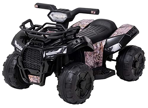 Actionbikes Motors Kinder Elektroauto Quad Jumpy - 18 Watt Motor - 6 Volt 4 Ah Batterie - Bremsautomatik - LED-Scheinwerfer - USB- & AUX-Anschluss - ab 1 Jahr (Camouflage) von Actionbikes Motors