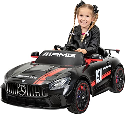 Actionbikes Motors Kinder Elektroauto Mercedes Benz AMG GT4 Sport Edition | 2,4 Ghz Fernbedienung - Lizenziert - Soft Start - Elektro Auto für Kinder ab 3 Jahre (Schwarz) von Actionbikes Motors
