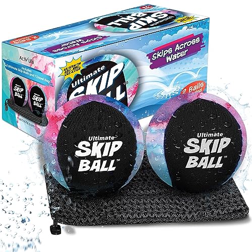 Activ Life - Ultimate Skip Ball (Black Splatter) Lustiges Strandspielzeug und Wasserspiele für Jungen, Teenager und Geschenke für Männer, die alles haben – coole Sommer-Geburtstagsgeschenke für Sohn von Activ Life