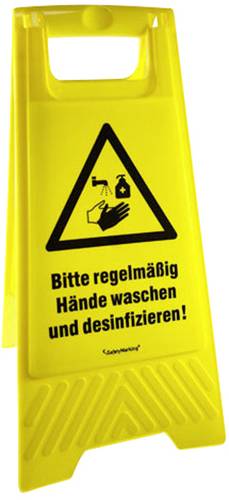 Active Workplace Bitte Hände desinfizieren! 90.9480_12 Warnaufsteller Hygiene und Abstand 1St. von Active Workplace