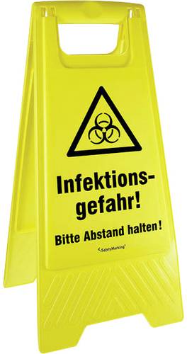 Active Workplace Infektionsgefahr! Bitte Abstand halten! 90.9480_13 Warnaufsteller Hygiene und Absta von Active Workplace