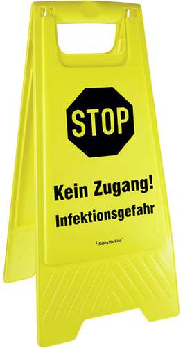 Active Workplace Kein Zugang! Infektionsgefahr! 90.9480_15 Warnaufsteller Hygiene und Abstand 1St. von Active Workplace