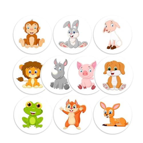 Acunny 10 St Lehrer Sticker Motivationssticker Tieraufkleber Für Kinder,Sticker Schule,Belohnungsaufkleber Tier Lehrerbedarf Reward Sticker Kinder Belobigung Sticker Für Schule Zuhause von Acunny