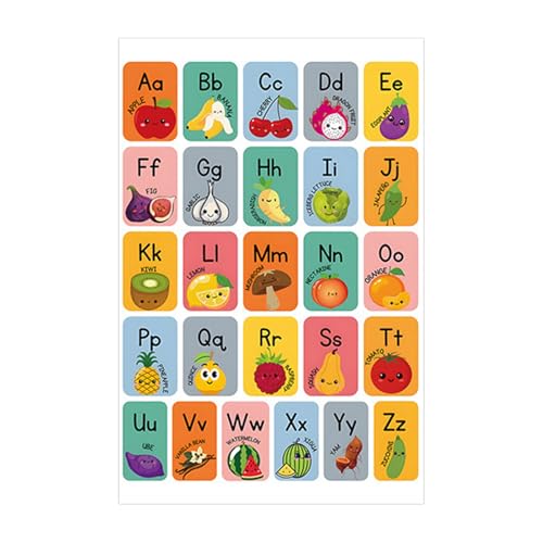 Acunny Alphabet-Poster für Kleinkinder – ABC-Wandposter für Kindergarten & Klassenzimmer, interaktives Spiel mit Buchstaben und Dekoration, zum Lernen zu Hause, Kindergarten & Acunny Alphabet-Poster für Kleinkinder – ABC-Wandposter für Kindergarten & Klassenzimmer, interaktives Spiel mit Buchstaben und Dekoration, zum Lernen zu Hause, Kindergarten & von Acunny