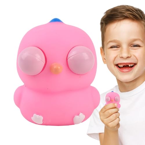 Acunny Auge Poping Stress Relief Toy, Chick Squeeze Spielzeug,Hühner -Cartoon -Squeeze -Spielzeug - Weicher Stressabbau Zappern Gadgets lustiger Stretch Ball für Kinder von Acunny