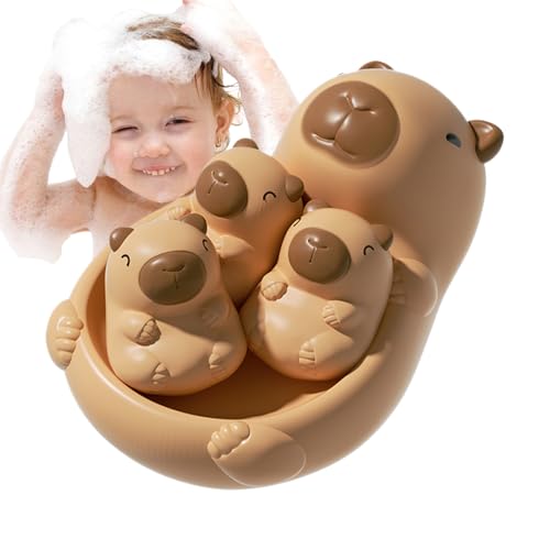 Acunny Badespielzeug, Wasserspielzeug Capybara Tier-Set Für Badewanne, Sinnesförderndes Lernspielzeug Schwimmende Wasserspielzeuge Für Mädchen Kleinkinder Acunny Badespielzeug, Wasserspielzeug Capybara Tier-Set Für Badewanne, Sinnesförderndes Lernspielzeug Schwimmende Wasserspielzeuge Für Mädchen Kleinkinder von Acunny