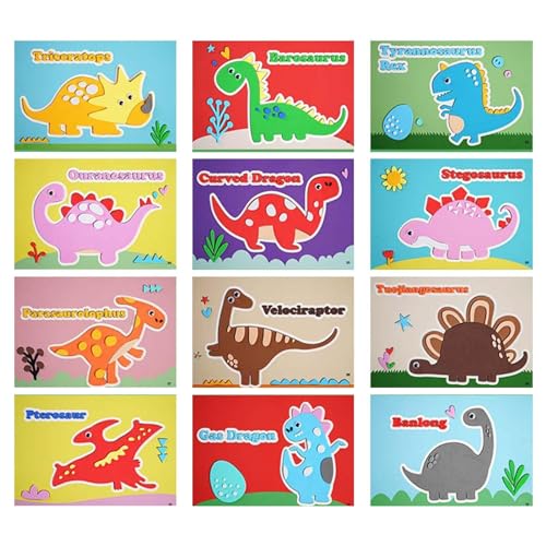 Acunny Bastelsets Aufkleber Dschungeltiere Für Kinder,Aufkleber Kinder Tier Handgemachte Aufkleber,Selbstklebende Cartoon Puzzle Bastelsets Aufkleber Tiere Für Kinder Aufkleber Sticker von Acunny