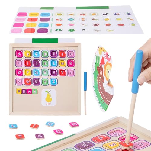 Acunny Briefrätsel für, Alphabet -Rätsel für - Holz Alphabet Puzzle Briefe Matching Board | Pädagogische Farbe Interaktive Spielzeug Vorschulküche für Kinder von Acunny