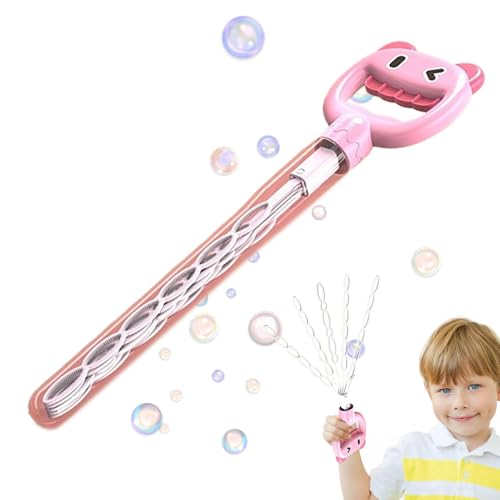 Acunny Bubble Stick Stab, Bubble -Zauberstäbe für Kinder | Bubble Wand Blower Stick lächelndes Gesicht,5-Klauen außerhalb der Spiele Interaktives Spielzeug, Partyspiele im Freien für Geburtstag, von Acunny