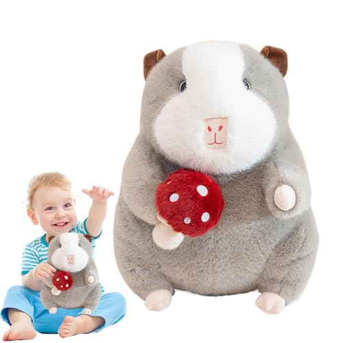 Acunny Capybara Plüsch gefülltes Tier, gefüllte Capybara -Spielzeug - Capybara Plush Kissen Puppe Halten Gemüse | Hautfreundliches tierschlafende umarmende Kissen für Sofa, Schlafzimmer, Wohnzimmer von Acunny