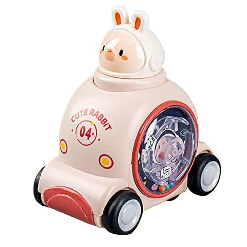 Acunny Drücken und Go Car, Push Car Toy - Drücken Sie und Spielen Sie Fahrzeug -Rennwagen - Pädagogische niedliche dringende Reibungsfahrzeug, Reiseaktivitäten geschäftiger Würfelspielzeug für und von Acunny