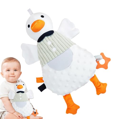 Acunny Entengestopfte Tier für Baby, Schwanplüschspielzeug für Baby, Animal Duck Plush Hand Puppet, Sensorisches Kuschelspielzeug, Schwan -Umarmungskissen, weiche beruhigende Plüsch für das von Acunny