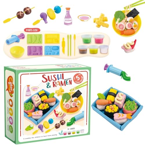 Acunny Farbteig-Set, Spielteig-Eiscreme-Spielset | Play Food Modeling Tools Kit,Play Food Knete-Sets, Art Clay & Dough Knete-Set für Kinder, Mädchen und von Acunny