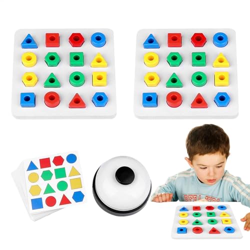 Acunny Formpassungsspiel, Formpuzzle | 2 Spielerform -Puzzle -Sortier- und Stapelspielzeug,Buntes geometrisches Farbanpassungsboard Bildungslernspielzeug für Interaktive Spaß von Acunny