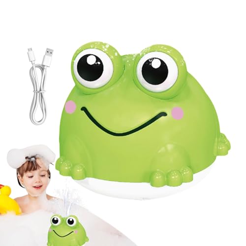 Acunny Frosch Babybadspielzeug, Tierbadspielzeug - Wiederaufladbares Frosch -Bad -Sprinklerspielzeug,Automatischer Sprühsprinklerfrosch, blinkende farbenfrohe leichte Badewanne und von Acunny