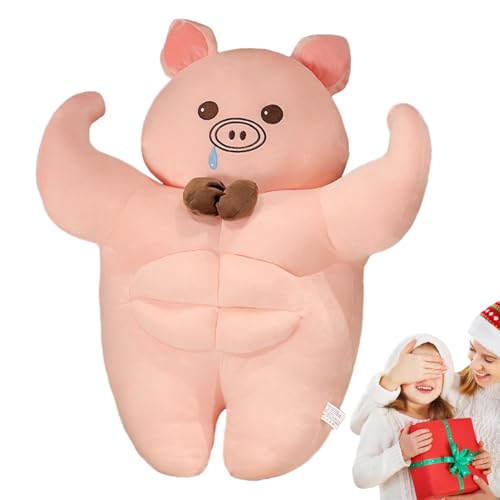 Acunny Gefülltes Tierspielzeug, Muskelplüschspielzeug, Cartoon Stoffed Doll Animal Toy Throw Pillow, Lustige Plüschpuppen -Heimdekoration, schlafender Begleiter zum Umarmen, Begleitung, Entspannung von Acunny