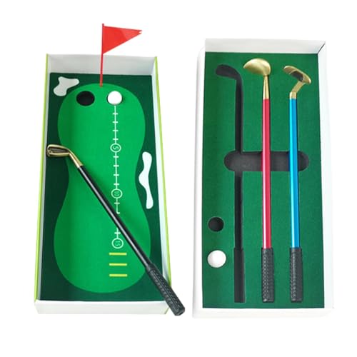 Acunny Golfstifte, Golfstifte-Set | Tragbares Club-Stiftspielzeug, Golfstift, Büro-Golf-Set mit Putting Green, Flagge, 3 Golfschläger-Stiften von Acunny