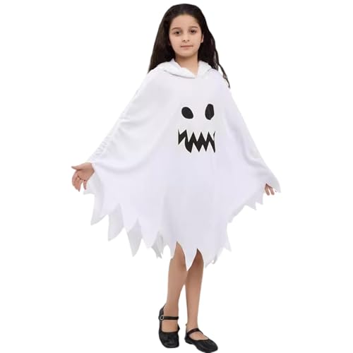 Acunny Halloween-Geister-Gruselkleid für Mädchen, Mädchen-Halloween-Kostüm | Langlebiges Geisterkleid,Bequemes gruseliges Mädchenkostüm für Halloween, Weihnachten, Neujahr von Acunny