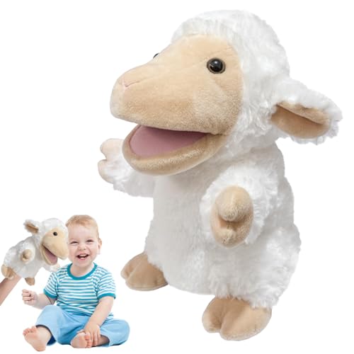 Acunny Handpuppe mit funktionierendem Mund, Tierhandpuppen für Kinder | 9,84 Zoll süße Stofftierpuppen | Plüsch-Handpuppen zum Geschichtenerzählen für und Mädchen von Acunny