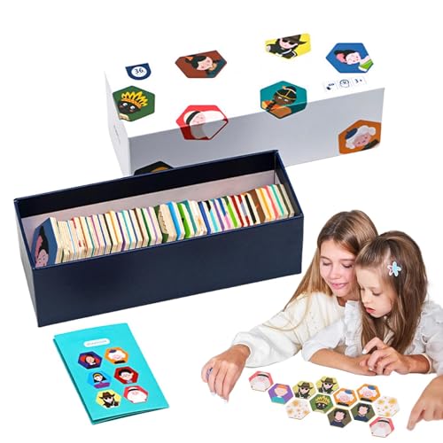 Acunny Holzpassungsbilderspiel, passendes Puzzlespiel für Kinder | Pädagogische Kinder Matching -Spiel für Board - Home School Lernaktivität Mädchen Denken Spielzeug für Wohnzimmer, Schlafzimmer von Acunny