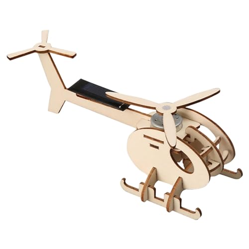 Acunny Hubschrauber-Modell-Set, 3D-Holzpuzzle | Puzzle-Modellbausätze, solarbetriebenes Lernspielzeug | Unvollendete Modell-Flugzeugkit, praktische Fähigkeit, Modell-Flugzeug-Sets entwickeln von Acunny