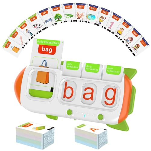 Acunny Karteikarten für maschinelles Lernen, akustisches Lernspielzeug,Hörbares Spielzeug für Kinder zum Englischlernen - 162 Karten für Kinder, interaktives Sprachspielzeug, pädagogisch, für von Acunny