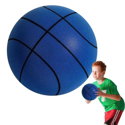 Acunny Leiser Basketball, Leiser Indoor-Trainingsball Mit Korb, Springender Ball Leiser Basketball Lautloser Leise Basketbälle Dribbling Indoor von Acunny