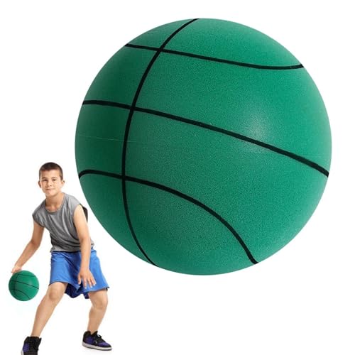 Acunny Leiser Basketball, Leiser Indoor-Trainingsball Mit Korb, Springender Ball Leiser Basketball Lautloser Leise Basketbälle Dribbling Indoor von Acunny