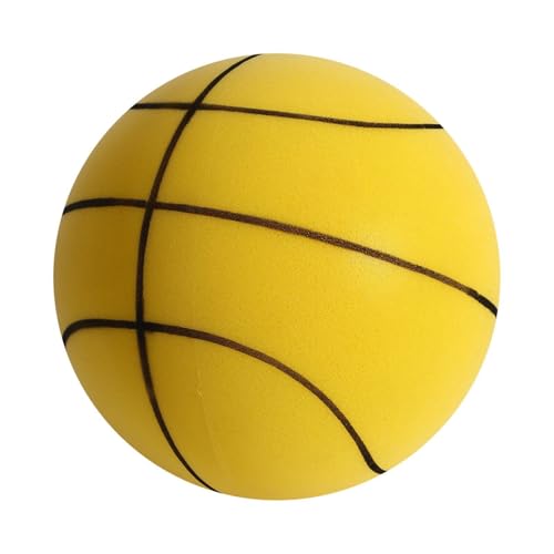 Acunny Leiser Basketball, Leiser Indoor-Trainingsball Mit Korb, Springender Ball Leiser Basketball Lautloser Leise Basketbälle Dribbling Indoor von Acunny