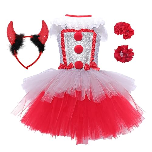 Acunny Mädchen- -Kostüm, -Kostüm für Mädchen - Weiches -Mädchen-Cosplay-Carnevil-Kostüm aus Polyester - Halloween- -Cosplay-Kostüm, Party-Anzug für Kinder von Acunny