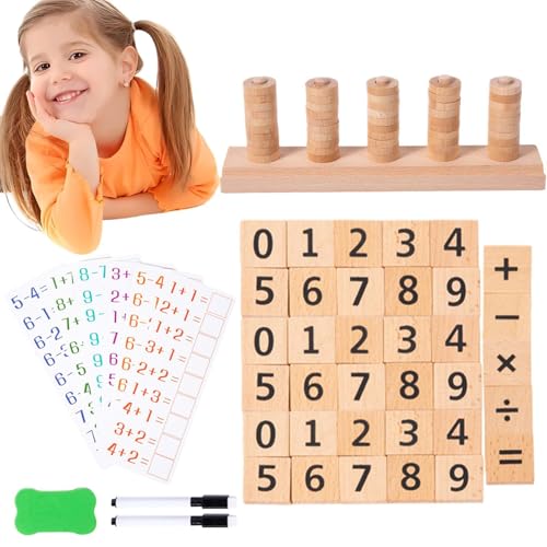 Acunny Math Manipulatives Spielzeug, Mathe-Zählspiel | Manipulative Zählen Mathe-Puzzlespiel - Additions-Subtraktions-Mathe-Lernspielzeug für Kleinkinder, Mädchen, Kinder ab 3 Jahren von Acunny