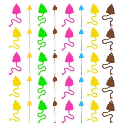 Acunny Poop -Fingerspielzeug, dehnbarer Kotfingerschleuder Spielzeug | Fake Poop 40 Stück Fingerspielzeug - Bunte lustige Neuheit Spiel Stress Relief Party Gunst für Streich und Geburtstag von Acunny