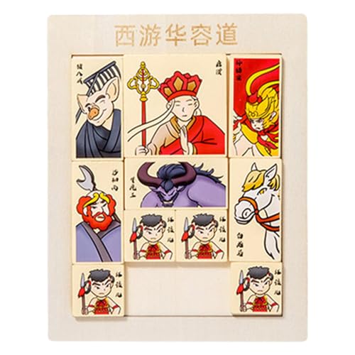 Acunny Puzzlespiel mit verschiebbaren Zahlen, verschiebbare Zahlen-Puzzles für | Puzzle mit manueller Geschwindigkeit – Puzzlespiel mit historischen Charakteren Chinesisch, Spielzeug von Acunny