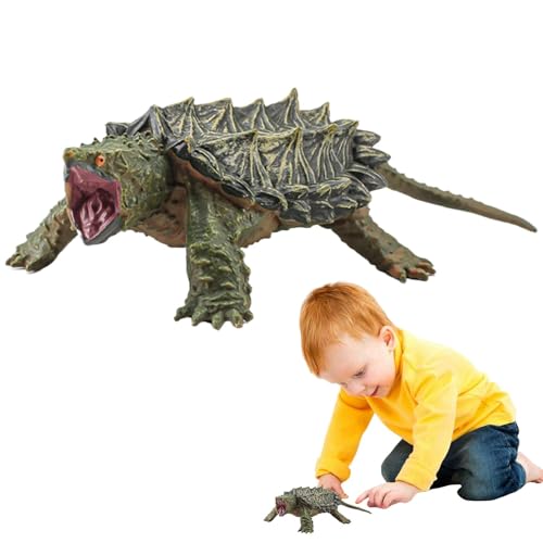 Acunny Schnappschildkrötenfiguren, Schildkrötenfiguren,Simuliertes Schnappschildkrötenmodell Ornament | Home Dekoration, Bildungsspielzeug Reptilien -Tiersammlung für Kinder Erwachsene von Acunny