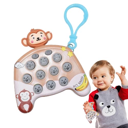 Acunny Schnelles Push-Spiel, Zappelspielzeug, schnelles Push-Blasenspiel, Pop Bubble Up Spielzeug für Kinder Taschenanhänger, Elektronische Handheld-Bubble-Pop-Spieldekoration für Kinderschultasche von Acunny