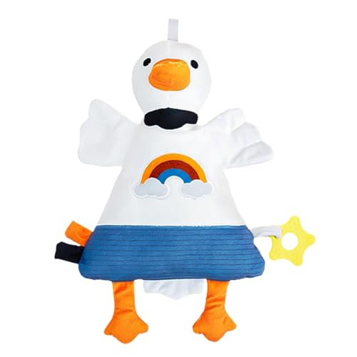 Acunny Schwanplüschspielzeug für Baby, beruhigende Ente für Babys, Animal Duck Plush Hand Puppet, Sensorisches Kuschelspielzeug, Schwan -Umarmungskissen, weiche beruhigende Plüsch für das von Acunny