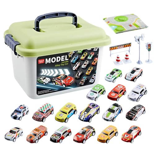 Acunny Set kleine Autos, Spielzeug, Metall, Auto, Rennwagen, Rennwagen, Spielzeug – aus Metall – für das Lernspiel für Kleinkinder, und Mädchen von Acunny