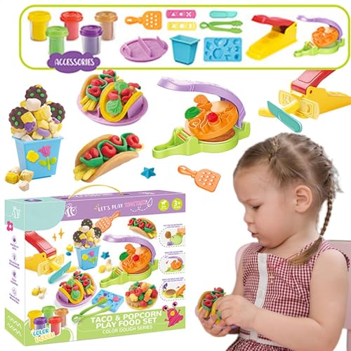 Acunny Spielen Sie Farbteig, Teigspielset | Play Food Spielknete-Sets für Kinder | Play Food Knete-Sets, Art Clay & Dough Knete-Set für Kinder, Mädchen und von Acunny