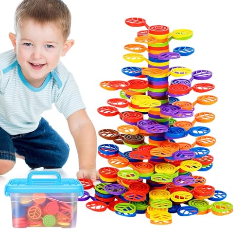 Acunny Stapelbaumspielzeug, Stapelblöcke für Kinder, Blöcke Spielzeug Building Tree Balance Game, Zug-Eye-Koordination von Zug, unterhaltsame Lernplayset-Vorschulen-Aktivität für Kindergeburtstag, von Acunny